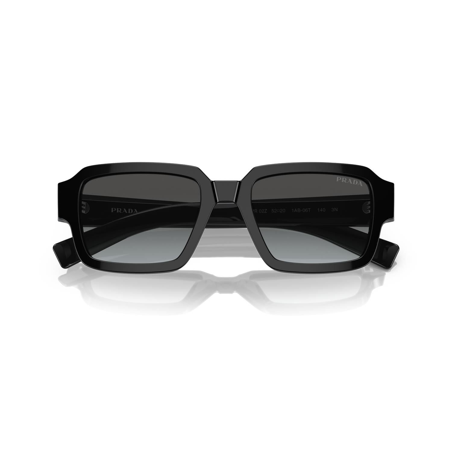 SUNGLASSES PRADA MODEL 02ZS COLOR 1AB06T CLOSED VIEW