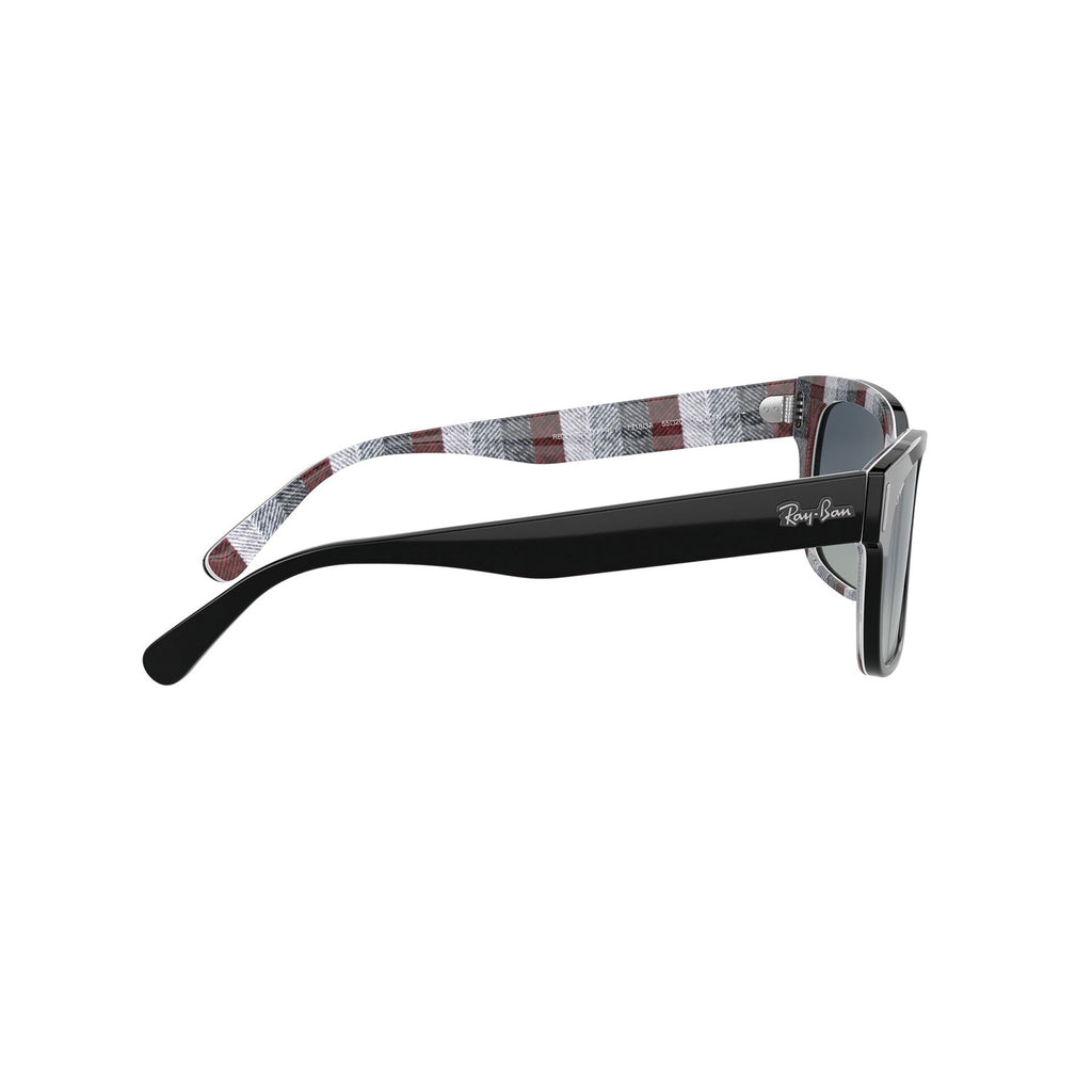 sunglasses ray ban model rb 2190 color 13183a black on chevron grey/burgundy