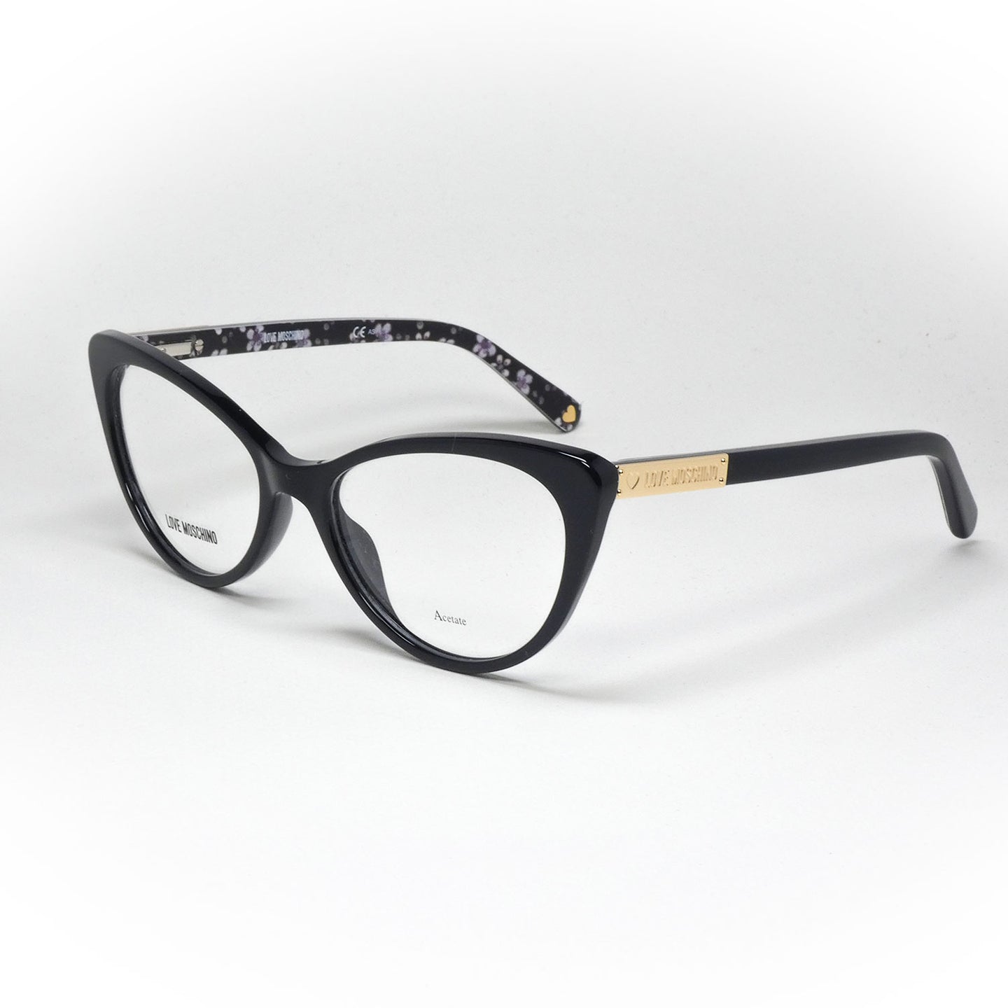 glasses moschino love model 573 color 807 angled view