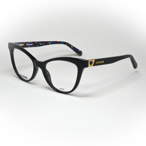 glasses moschino love model 576 color 807 angled view