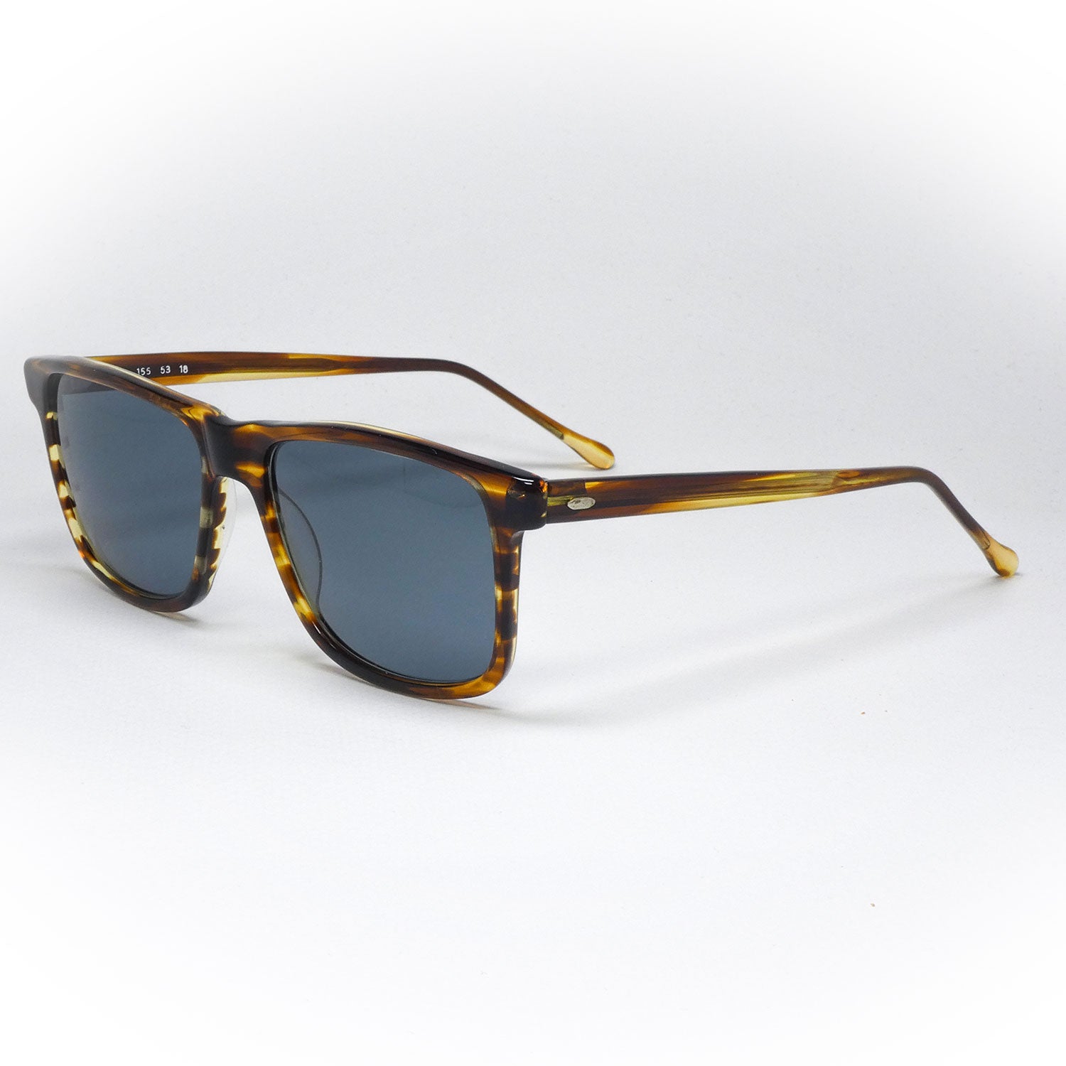 sunglasses opta model 155 color brown handcrafted angled view